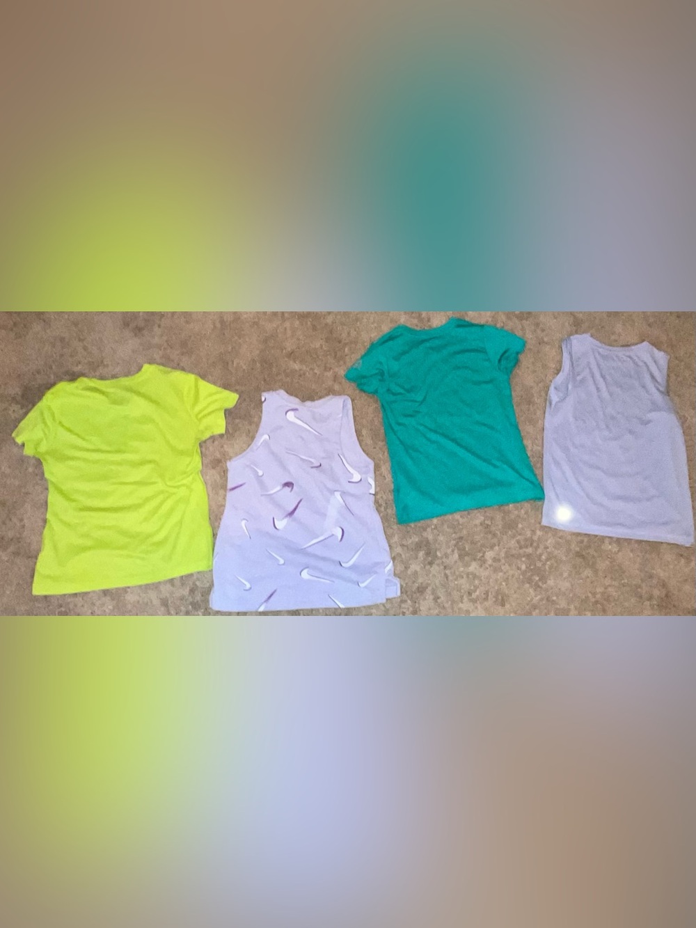 Nike Lavender Tank Top with White Swoosh Print